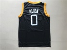 Monstars Space Jam Jersey #0 Allen Movie Stitched Throwback Black