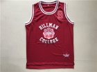 Hillman College #9 Dwayne Wayne Red 9 Patch Movie Basketball Jersey