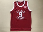 Hillman College #9 Dwayne Wayne Red New Style Movie Basketball Jersey