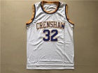 Monica Wright 32 Crenshaw High School White Basketball Jersey