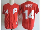 Philadelphia Phillies #14 Pete Rose Red Throwback Jersey