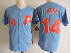 Philadelphia Phillies #14 Pete Rose Blue Throwback Jersey