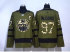 Adidas Edmonton Oilers #97 Connor McDavid 2017 Green Salute To Service Hockey Jersey