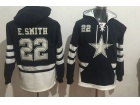 Dallas Cowboys #22 E.Smith Blue Pullover Football Hoodies