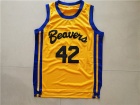 Teen Wolf Beavers #42 Scott Howard Gold Werewolf Stitched Basketball Jersey