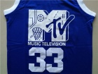 Music Television MTV #33 Will Smith Blue Basketball Jersey