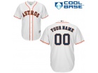 Men's Houston Astros White Cool Base Custom Stitched Name Number Jersey