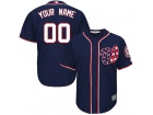 Men's Washington Nationals Blue Cool Base Custom Stitched Name Number Jersey