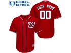 Men's Washington Nationals Red Cool Base Custom Stitched Name Number Jersey