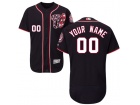 Men's Washington Nationals Blue Flex Base Custom Stitched Name Number Jersey