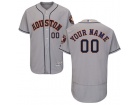 Men's Houston Astros Gray Flex Base Custom Stitched Name Number Jersey