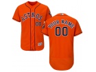 Men's Houston Astros Orange Flex Base Custom Stitched Name Number Jersey