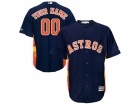 Men's Houston Astros Navy Blue Cool Base Custom Stitched Name Number Jersey