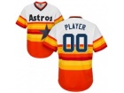 Men's Houston Astros Rainbow Throwback Cool Base Custom Stitched Name Number Jersey