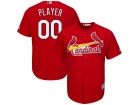 Men's St. Louis Cardinals Majestic Red Cool Base Custom Stitched Name Number Jersey