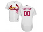 Men's St. Louis Cardinals Majestic White Flex Base Custom Stitched Name Number Jersey