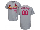 Men's St. Louis Cardinals Majestic Gray Flex Base Custom Stitched Name Number Jersey