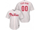 Men's Philadelphia Phillies Majestic White Cool Base Custom Stitched Name Number Jersey