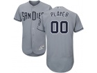 Men's San Diego Padres Majestic Gray Road Flex Base Custom Stitched Name Number Jersey