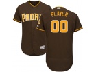 Men's San Diego Padres Majestic Brown Flex Base Custom Stitched Name Number Jersey