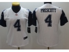 Women Dallas Cowboys #4 Dak Prescott White Rush Limited Football Jersey