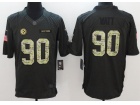 Pittsburgh Steelers #90 T.J. Watt Anthracite Salute To Service Limited Jersey