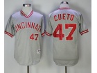 Cincinnati Reds #47 Johnny Cueto Gray Pullover Jersey