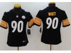 Pittsburgh Steelers #90 T.J. Watt Black Women Vapor Untouchable Limited Jersey