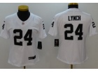 Oakland Raiders #24 Marshawn Lynch White Women Vapor Untouchable Limited Jersey