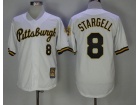 Pittsburgh Pirates #8 Willie Stargell White Throwback Jersey