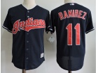 Cleveland Indians #11 Jose Ramirez Navy Blue Cool Base Baseball Jersey