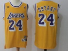 Los Angeles Lakers #24 Kobe Bryant Yellow Throwback Jersey