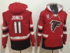 Atlanta Falcons #11 Julio Jones Red Pullover Football Hoodies