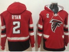 Atlanta Falcons #2 Matt Ryan Red Pullover Football Hoodies