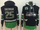 Seattle Seahawks #25 Richard Sherman Blue Pullover Football Hoodies