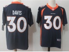 Denver Broncos #30 Terrell Davis Blue Vapor Untouchable Limited Jersey