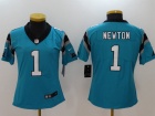 Carolina Panthers #1 Cam Newton Baby Blue Women Vapor Untouchable Limited Jersey