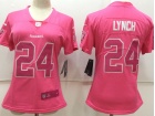 Oakland Raiders #24 Marshawn Lynch Pink Women's Stitched NFL Limited Rush Fashion Jersey