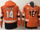 Cincinnati Bengals #14 Andy Dalton Orange Pullover Football Hoodies