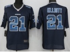 Dallas Cowboys #21 Ezekiel Elliott Navy Blue Strobe Limited Jersey