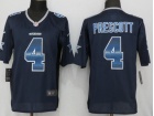 Dallas Cowboys #4 Dak Prescott Navy Blue Strobe Limited Jersey