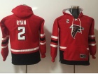 Youth Atlanta Falcons #2 Matt Ryan Red Pullover Football Hoodies