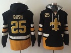 New Orleans Saints #25 Rafael Bush Black Pullover Football Hoodies