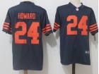 Chicago Bears #24 Jordan Howard Blue With Orange Number Men's Vapor Untouchable Limited Jersey