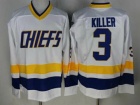 Hanson Brothers Charlestown CHIEFS #3  Dave “Killer” White Ice Hockey Jersey