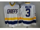 Hanson Brothers Charlestown CHIEFS #3  Dave “Killer” White Ice Hockey Jersey