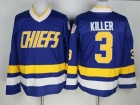 Hanson Brothers Charlestown CHIEFS #3  Dave “Killer” Blue Ice Hockey Jerseys