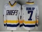 Hanson Brothers Charlestown CHIEFS #7 Reggie Dunlop White Ice Hockey Movie Jerseys