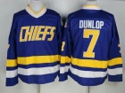 Hanson Brothers Charlestown CHIEFS #7 Reggie Dunlop Blue Ice Hockey Movie Jerseys