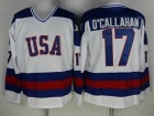 Team USA #17 JACK O'CALLAHAN White 1980 USA Olympic Hockey Jersey